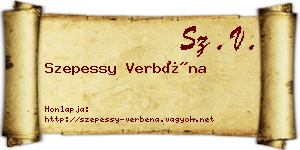 Szepessy Verbéna névjegykártya